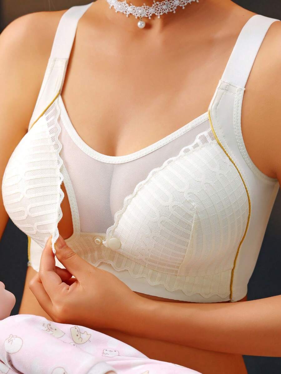 1 Stück Schwangerschafts-Stillunterhemd - Brustlifting, seitlicher Halt, verhindert Absacken, Spezial-Schwangerschafts-BH