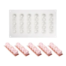 DIY Caterpillar Silicone Baking Mold String Balls Chocolate Candy Biscuit Cake Jelly Ice Mould Cute Gifts Soap Candle Making Set