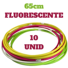 Children's Hula Hoops FLUORESCENT NEON Fitness Exercises Colorful 65cm Reinforced NEW - Multicolor - View 1