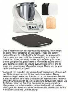 1pc Kitchen Sliding Mat, Non-Slip Pad For Thermomix Multifunctional Cooker Accessories, Fit For TM6/TM5 Cookers, 5mm High-Quality Acrylic Sliding Pad With Handle For Easy Movement, Non-Slip Rubber Feet