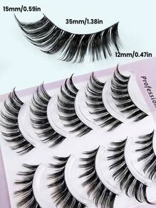 Asiteo 5 Pairs Of Ultra-Flattering Cat Eye Fox Eye False Eyelashes - Imitation Mink, Reusable, Instant Glamour Makeup Set For Multiple Applications