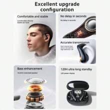 Miniso Écouteurs à conduction osseuse X8 AI Translation à commande tactile électrique, son Hi-Fi, longue autonomie de 40 heures, écouteurs sans fil pour téléphone Android