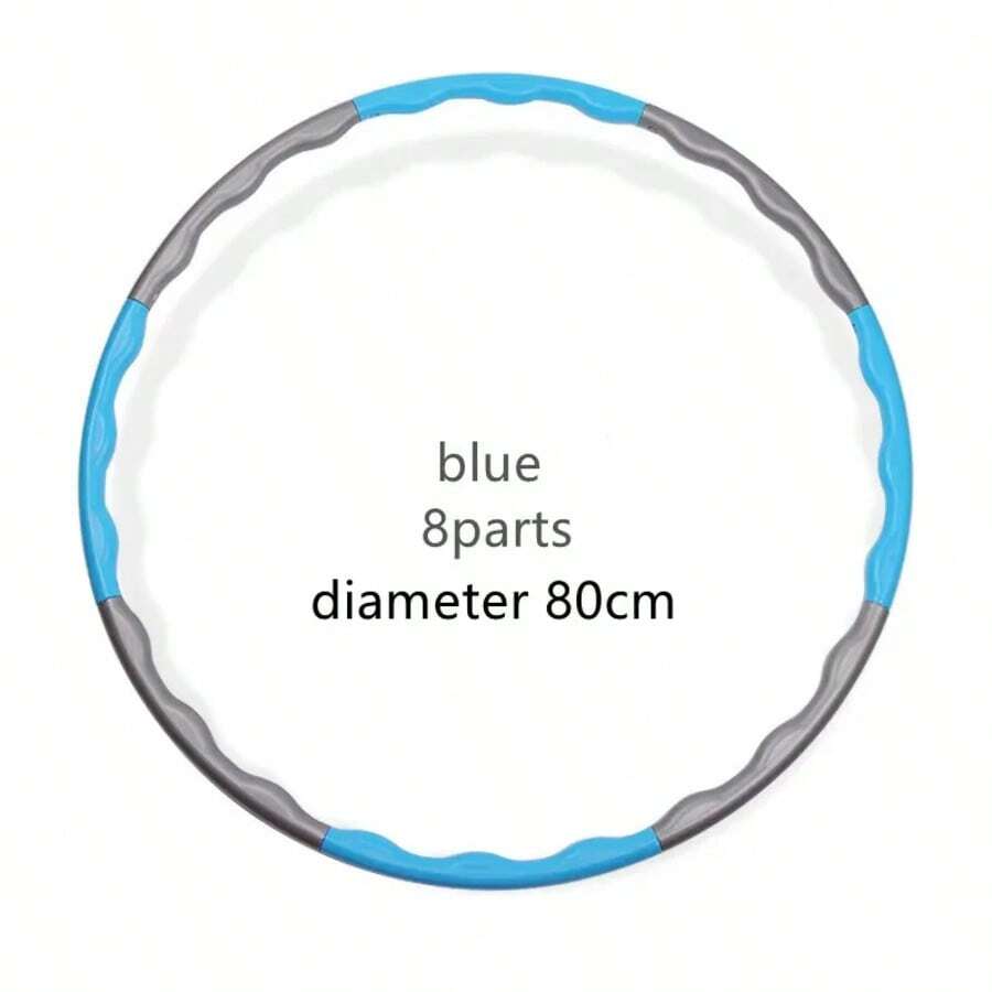 1Pcs 9/8/7 Tubes Yoga Detachable Pilates Hoop Waist Exercise Slimming Sports Hoops Body Building Massage Gym Loss Weight Hoop - Grey - View 1