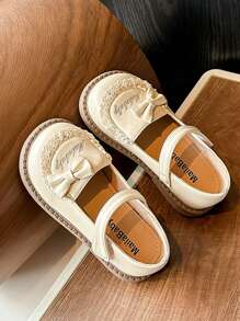 Girls' Spring New British-Style Student Shoes, Children Flat Shoes - Beige - View 4