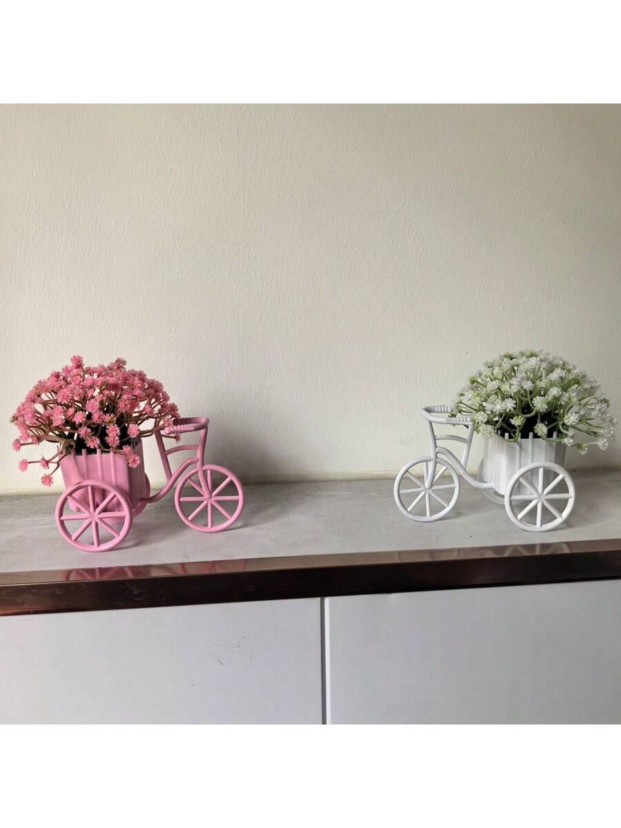 Joivida 1 قطعة سلة دراجة بلاستيكية صغيرة لديكور ال...