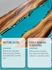 1 Pack Of 100ml Epoxy Resin Polish * 1pc Towel, Stain Cleaner, Stain Remover, Cleaning, Repairing Scratches, Polishing Surface Cleaning And Care Agent, Widely Used In Epoxy Resin Countertops, Car Resin Dashboards, Wood And Metal, Etc.