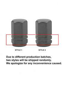 4pcs Gray Aluminum Alloy Tire Valve Cap Cover For Car Wheel