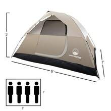 4 Person Water Resistant Dome Tent Rain Fly For Camping 7 X 9 Feet - 1 - Xem 6