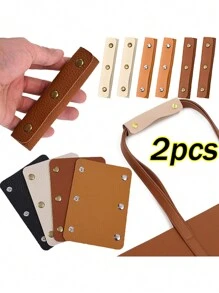 2PCS/1PC PU Leather Bag Handle Luggage Grip Protector Cover Anti-Stroke Suitcase Tote Shoulder Strap Chains Bags Handle Wrap Accessories