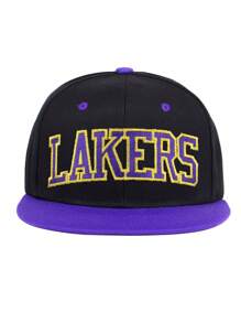 1pc, Gothic Style LAKERS Letter Embroidered Baseball Cap,Baseball Game Fits,Basketball,Fall Fits,Sports Style,90's Outfit,Bright Colors,Flat Brim Hat,Adjustable Casual Dad Hat Sports Sun Hat For Women & Men, Sun Protection Casual Cap For Travels, Parties And Beach