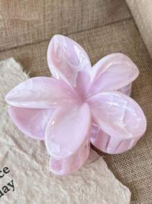 2pcs Pink & White 8cm/3.15in Floral Ombre Large Size Lightweight Plastic Hair Clips, Fashion Versatile High-End Elegant Minimalist Solid Color Hair Accessories Suitable For Daily Outing, Leisure, Party, Commute, Vacation, Hair Styling, Face Washing, Makeup, Outfit Matching Hair Claws Claw Clips Hair Jaw Clip Hair Clamps Hair Clutch Hair Catcher Clip, School Stuff, College Fall Winter