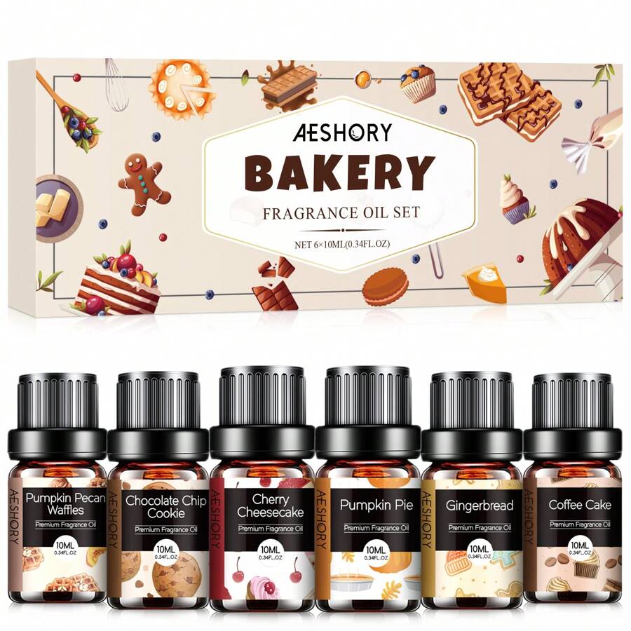 Bakery Essential Oils Set,Fragrance Oil For Candle Making, Soap Making Scents, Diffuser Oils Scents For Home - tiệm bánh - Xem 1