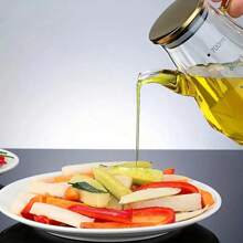 1pc Creative Rhombus Borosilicate Glass Oil Bottle, Suitable For Kitchen, Capacity: 16.91 Oz, 23.67 Oz, 30.43 Oz