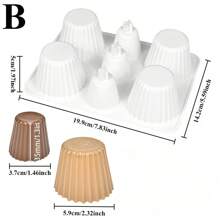 咖啡杯造型硅胶巧克力慕斯蛋糕模具，马克杯设计，厨房烘焙用具，甜点烘焙工具，适用于蛋糕、松饼、布丁等 - 易脱模，耐热，食品级烘焙糕点用具 - 多色 - 查看 12