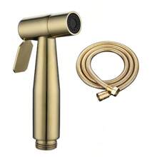 1 Set Handbrause Bidet Sprüher Kit, einfach zu installierender Toiletten-Sitz Bidet Sprüher Set, Edelstahl verstellbarer Durchfluss Bidet Sprüher für Toilettenreinigung