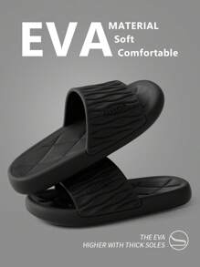 Herren Hausschuhe mit plissierter Oberseite, modische Herren Slide Sandalen, Paarschuhe, weiches EVA-Material, offene Zehenpartie