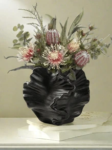 1 件白色花形潘帕斯花瓶，简约波西米亚北欧风格，适合现代农舍装饰、客厅、厨房、壁炉架、卧室、餐桌、办公室最佳礼物 - 彩色 - 查看 8