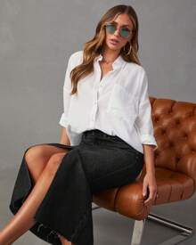 Falda de Mezclilla Larga Jeans - Negro - Ver 3