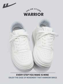 WARRIOR Krieger Herren Boardschuhe Frühling und Sommer, leicht, bequem, atmungsaktiv, bescheidener Stil, lässig aber elegant, Sneaker, ganzjährig tragbar, abriebfest, den ganzen Tag tragbar, Trainings-Sneaker, Laufschuhe, kleine weiße Schuhe