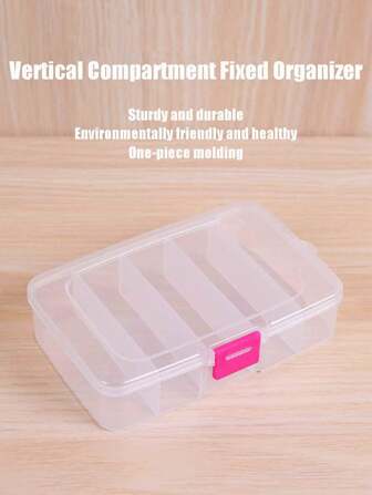 5 st förvaringslåda, 5 fack och 6 fack genomskinlig plasttillbehörsfack genomskinlig behållare, 5 fack 6 fack fast förvaringslåda, 5 fack 6 fack Transparent plastlåda, smyckeskåp, pryldellåda, förpackningslåda, fack hantverkslåda, justerbar för förvaring av smycken för fiskpärlor