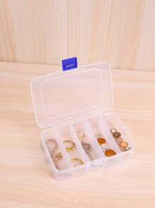 5PCS Storage Box, 5 Compartment And 6 Compartment Clear Visible Plastic Accessory Compartment Clear Container, 5 Compartment 6 Compartment Fixed Storage Box, 5 Compartment 6 Compartment Transparent Plastic Box, Jewelry Item Box, Gadget Parts Box, Packaging Box, Compartment Craft Box, Adjustable For Bead Artwork DIY Crafts Jewelry Fishing Tools Bead Storage
