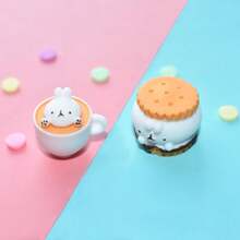 Juguetes de comida en miniatura, delicados adornos de postre en 3D de dibujos animados, decoración de micro paisaje DIY para estuche de teléfono, escena de casa de muñecas 1:12, accesorios de resina, regalo para vacaciones, cumpleaños, Navidad