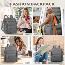 NEWHEY 女士背包钱包 皮革旅行背包钱包 防水防盗 时尚小号休闲背包 迷你背包钱包 女士可转换式单肩包 旅行包 带流苏 - 彩色 - 查看 5