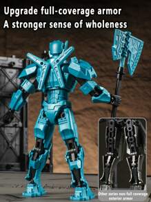 13 Joints Movable Wanderer Robot Warrior Model Toy, Children Assembly Kit, Holiday Gift For Boys - Multicolor - View 7