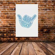 1 Pc Art Deco California Gesture Canvas Wall Art, Wooden Framed Canvas Painting -  Thickness 2.25cm/0.9inch,Valentine's Day Decorations At Home,Valentine's Day,New Year,Home Gift Decoration, Room Decoration Aesthetic, Wall Decoration Art, Perfect Gift, Autumn And Winter Wall Decoration, Living Room Decoration, Bedroom Decoration, Kitchen Decoration, Entry Decoration, Bathroom Decoration, Direct Wall Painting, High Quality Wall Painting Poster ,Easter  Easter Decorations For Women - Multicolor - View 2