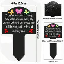 YAFITYES 1 pieza Estaca conmemorativa del jardín, marcador impermeable de tumba para mamá y papá, y otros seres queridos, placa homenaje para exterior, decoración de cementerio de condolencia