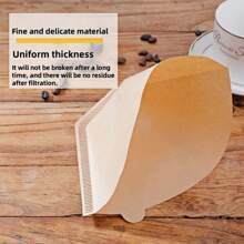 100 Pcs Coffee Filter Papers Fan-Shaped Coffee Powder Filter Paper Hand Pour Coffee Machine Filter Cup Drip American Cone Filter Screen Back To School - Multicolor - View 3