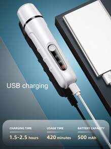 مطحنة أظافر الحيوانات الأليفة، مقص أظافر كهربائي للقطط والكلاب قابل للشحن عبر USB مع إضاءة LED، شاشة ذكية، أوضاع طحن متعددة لمختلف الحيوانات الأليفة، محرك قوي مطور للأظافر القوية، تصميم محمول وأنيق - أبيض - مشاهدة 10