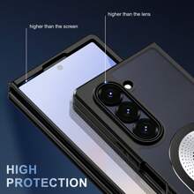 Case For Galaxy Z Fold 5/ Fold 6, Metal Radiator Design [Compatible With Magsafe] Back Cover With Foldable Stand, Camera Lens Protector Phone Cover For Galaxy Z Fold 6/Fold 5Gifts For Family, Friends, Kids, Birthday,Spring, Holiday, , Easter