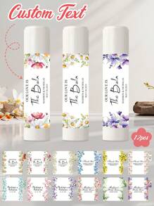 12-192Pcs Custom Text Wedding Stickers, Personalized Wedding Labels, Customized Party Favour Labels, Customizable Wedding Party Self-Adhesive Stickers, Party Bag Labels, 5.4x5.4cm, 12 Styles, Suitable For Her, Bestie, Couple, Girlfriend,Graphic Print