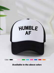 1pc Unisex Printed Decorative Truck Driver Hat, Baseball Cap, Sun Hat, Dad Hat, Suitable For Everyday Use, Outdoor, Travel, Hiking