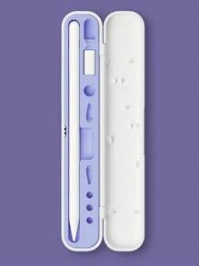 1 pieza Caja de almacenamiento para Lápiz Apple, compatible con la 1ra y 2da generación, incluye adaptador y cubierta para la punta, portátil