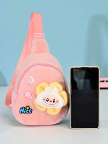 1pc Cute Cartoon Children's Chest Bag Waist Bag, Autumn And Winter New Children's Bag Cartoon Animal Panda Shoulder Crossbody Girl Chest Bag Casual Wear Matching Accessories Bag, Suitable For Elementary School Students And Teenagers Middle School Students Shopping, Travel And Outdoor Sports Daily Use.