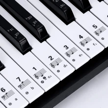88/61/54 Keys Piano Stickers, Universal Piano Keyboard Stickers With Treble Clef And Notes, Learning Tool For Piano/Keyboard