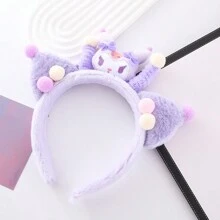 Sanrio 1 pièce Bandeau torsadé mignon de personnage Kuromi de dessin animé, accessoire pour cheveux de personnage créatif Sanrio