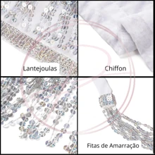 Women's Party Skirt Fringe Sequin Sequins Carnival Belly Dance - Bạc - Xem 5