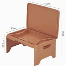 Portable Folding Desk, Multifunctional Laptop Stand Table For Students, Bedside, Slouchy - Black - View 12