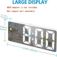 SOKANY 1pc Simple Mirror Alarm Clock, High-Definition Smart LED Clock, With Temperature Display, Adjustable Brightness, Voice Control Function, 12/24 Hour Clock, USB And Battery Power Supply-Suitable For Desktop Clock, Bedside Digital Alarm Clock, Perfect Choice For Desktop And Bedroom Decoration.