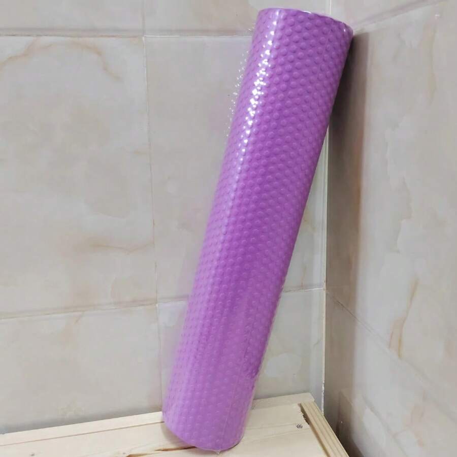 Yoga Roller Round EVA Foam Cylinder Hexagonal Roller For Pilates Exercise Enhanced Home Workouts Diameter 9.5cm Length 45cm - Purple - View 1