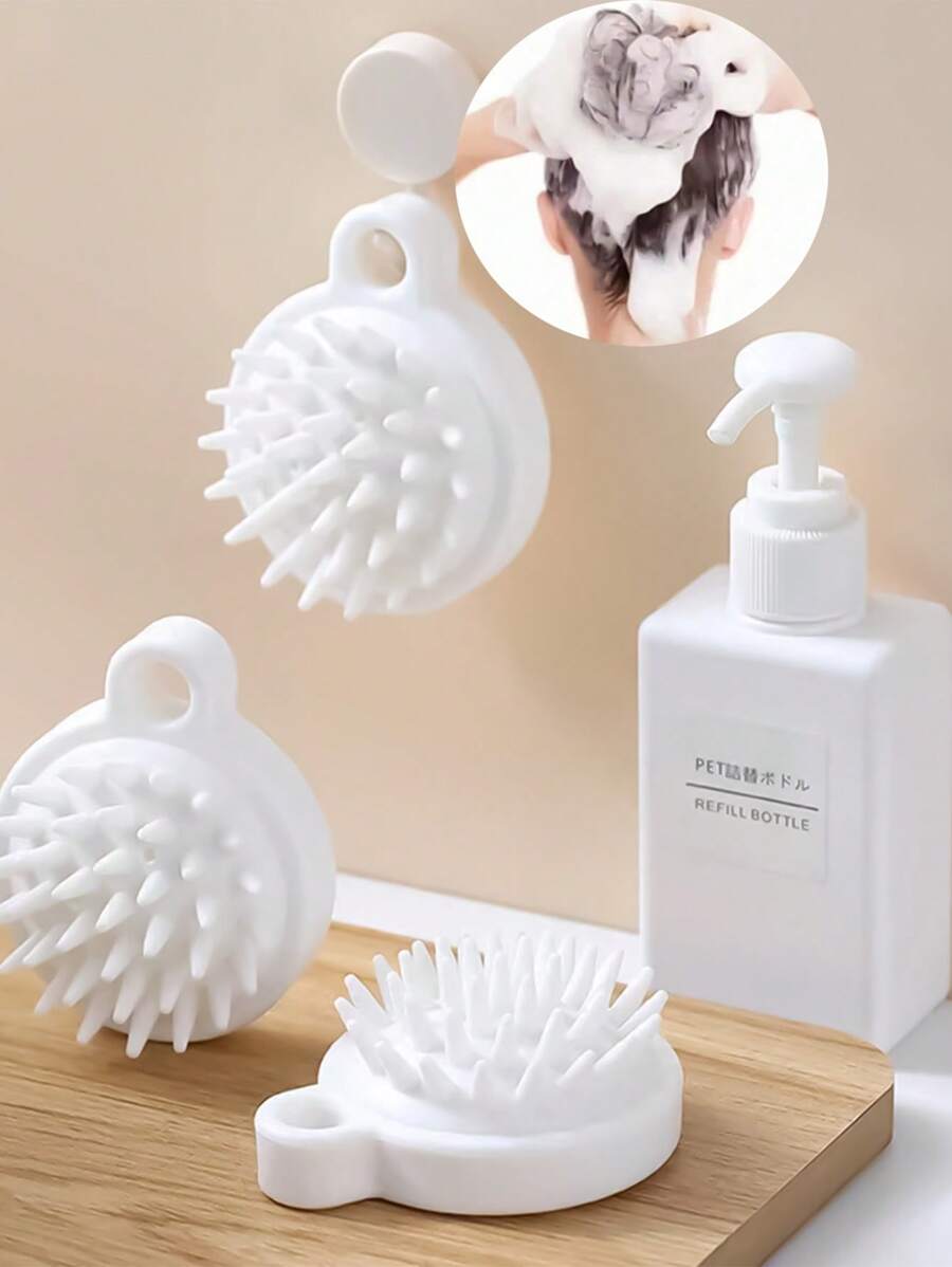 2 piezas Cepillo de masaje para champú, peine para lavarse el cabello, artefacto para masaje del cabelludo, cepillo suave para champú, cepillo de champú - Spa para la cabeza para aliviar la fatiga, mejor regalo para damas, productos para el hogar, cepillo de masaje para el baño en casa