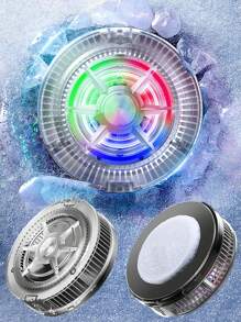 1 pièce Ventilateur de refroidissement pour téléphone avec lumière RGB magnétique noire, ventilateur à cristaux de glace, radiateur de refroidissement à semi-conducteurs, dissipateur de chaleur de jeu pour téléphone/tablette, 2 vitesses réglables ; pochette de transport incluse