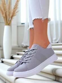 Royalfashion Damskie Materiałowe Buty Sportowe Esellaf - Black - View 2