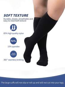 Calcetines deportivos de compresión de talla grande, calcetines de fitness de unicolor hasta el tobillo, extra cómodos y aptos para correr, escalar, ciclismo, saltar la cuerda, entrenamiento