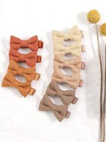 10/20pcs Baby Hair Clips Fully Lined 2 Inch Bows And Linen Baby Hair Bows Hair Clips For Baby Girls Infants Toddlers And Kids Pink Series