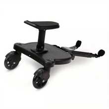 Step Board Stand Wheeled Pushchair Connector - Black - View 2
