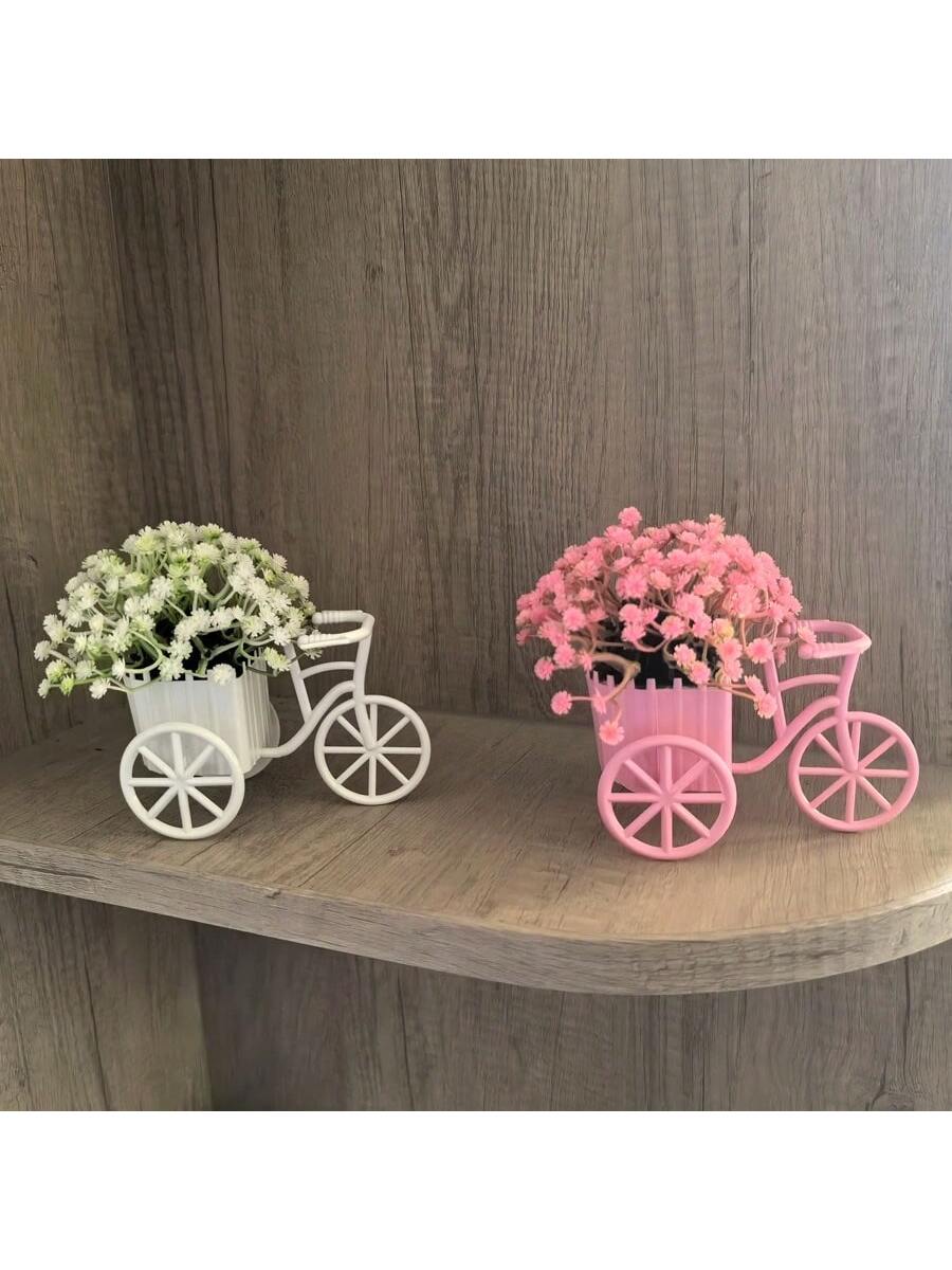 Joivida 1 قطعة سلة دراجة بلاستيكية صغيرة لديكور ال...